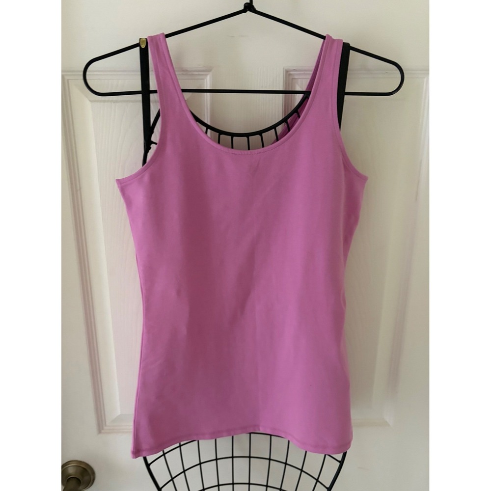 J Jill Perfect Reversible Tank Womens XS Petunia Pink V Neck Scoop Neck NWT